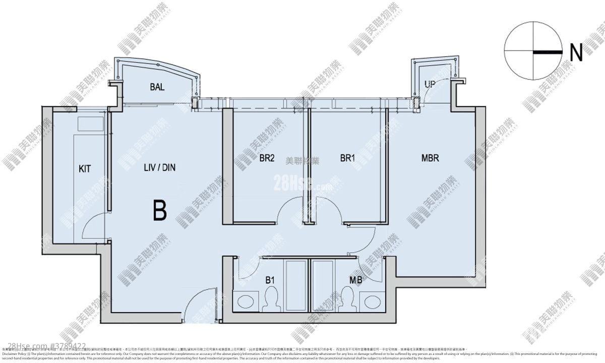 柏傲湾 售盘 3 房 826 平方尺