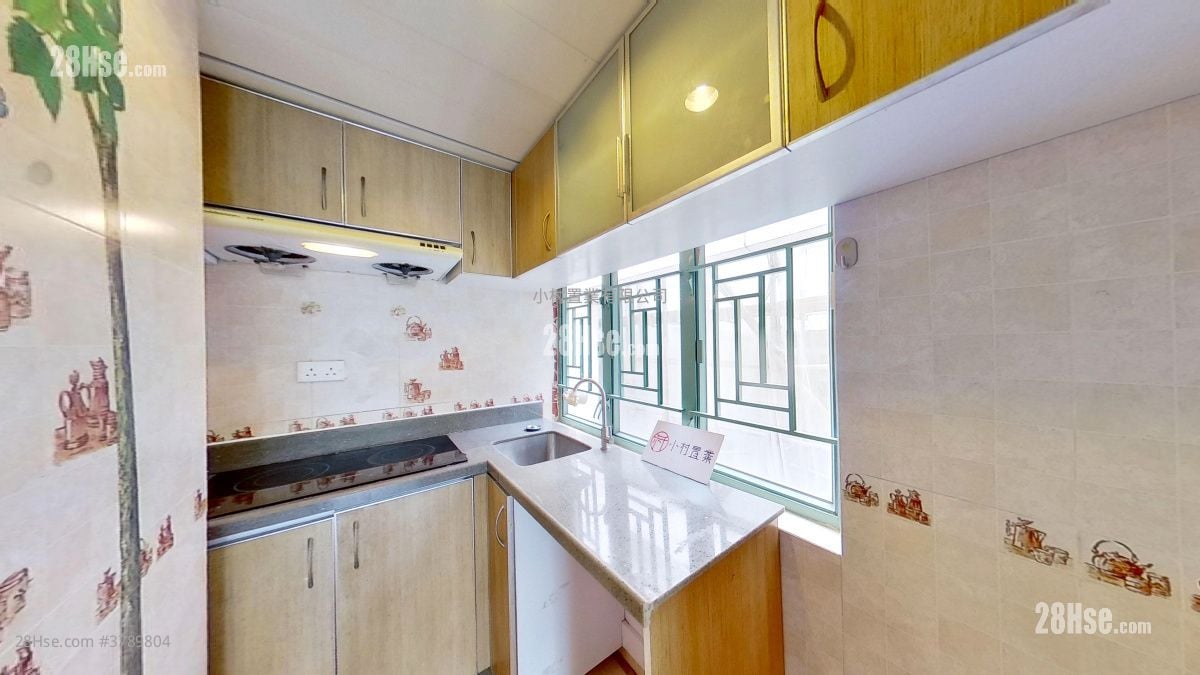 厨房: 名人居 租盘 3 房 , 1 浴室 600 平方尺