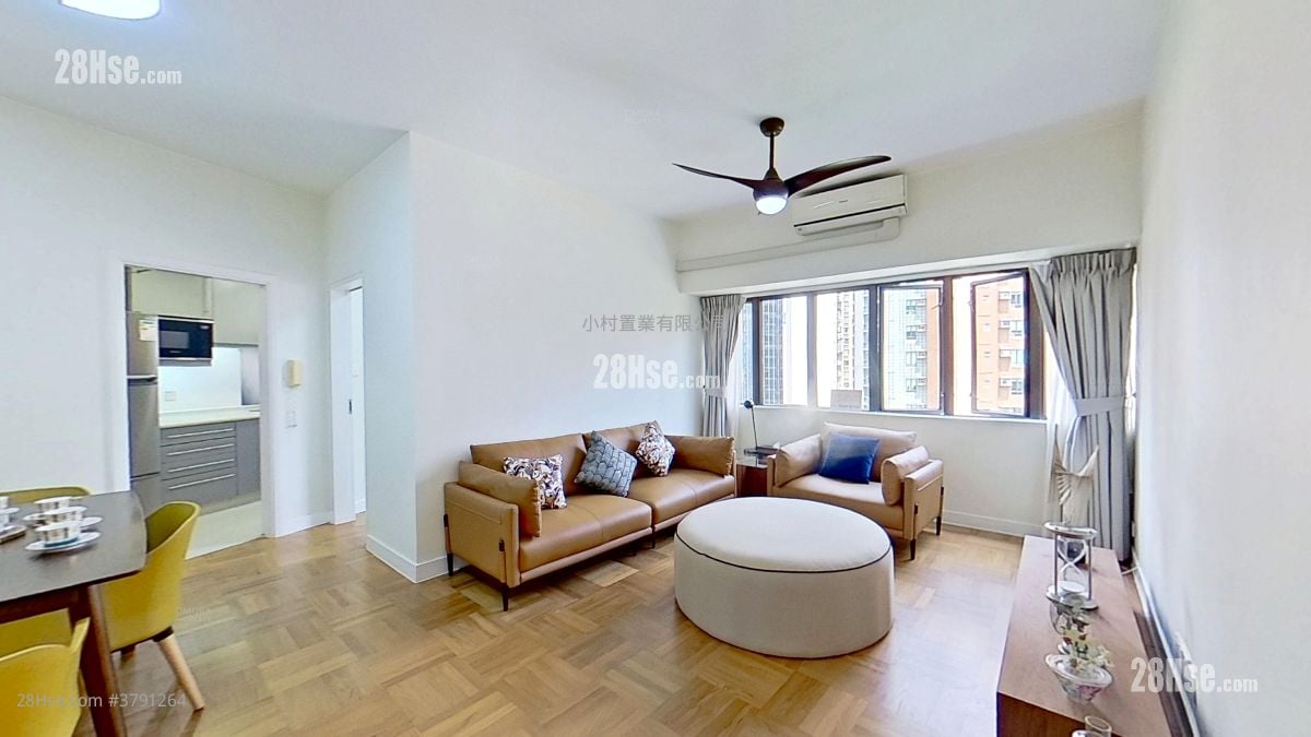 厅: 竹林苑 租盘 2 房 , 1 浴室 770 平方尺