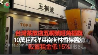 台湾茶饮店五桐号旺角插旗 10万租西洋菜南街林香柠旧铺 较旧租金低15%