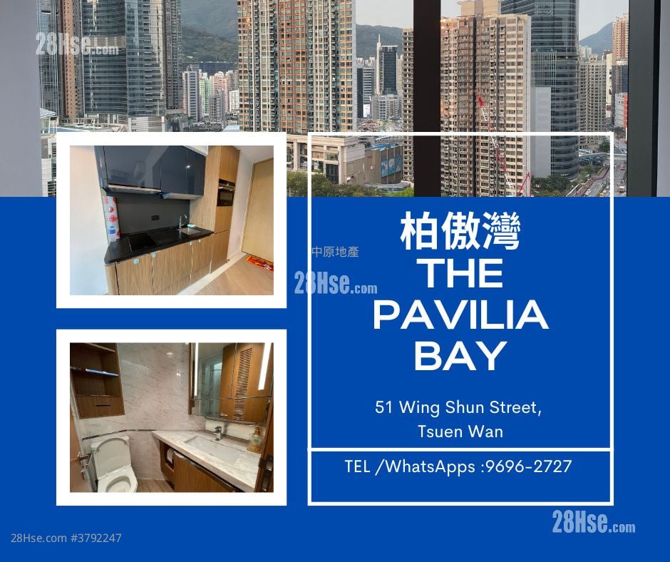 The Pavilia Bay Rental Studio , 1 Bathroom 306 ft²