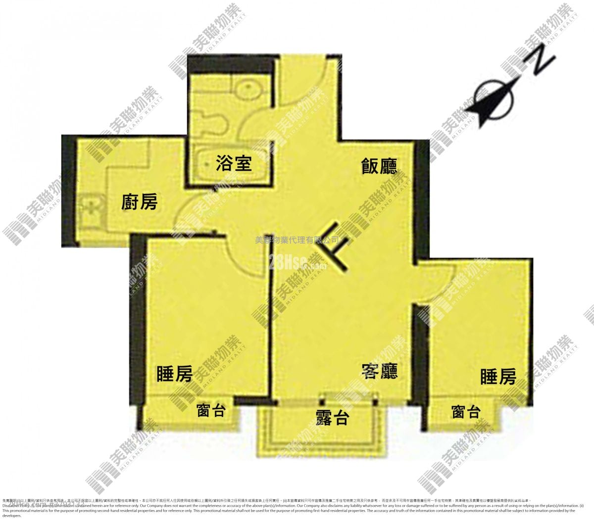 映湾园 售盘 2 房 , 1 浴室 495 平方尺