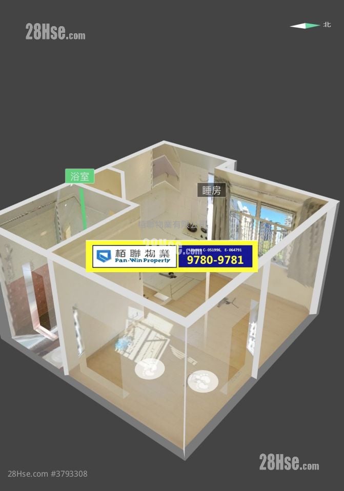 文雅阁 售盘 开放式间隔 , 1 浴室 249 平方尺