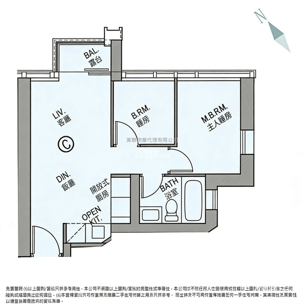 Grand Montara 租盘 2 房 , 1 浴室 466 平方尺