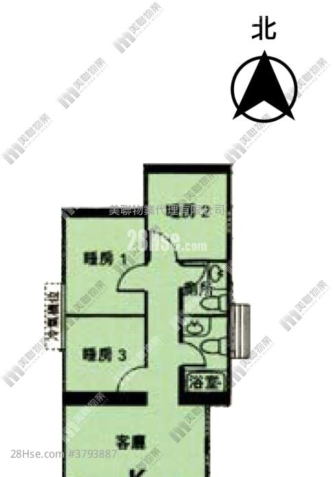 Bauhinia Garden Sell 3 Bedrooms , 1 Bathroom 590 ft²