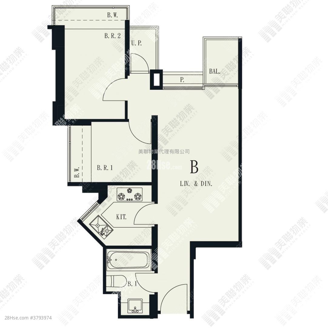 The Beaumount Sell 2 Bedrooms , 1 Bathroom 499 ft²