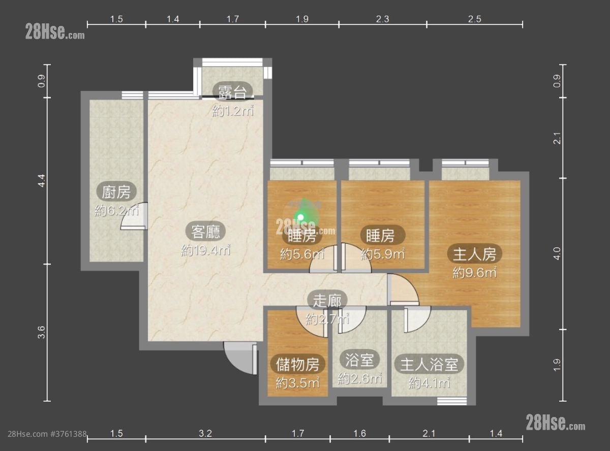 峻弦 售盘 3 房 755 平方尺
