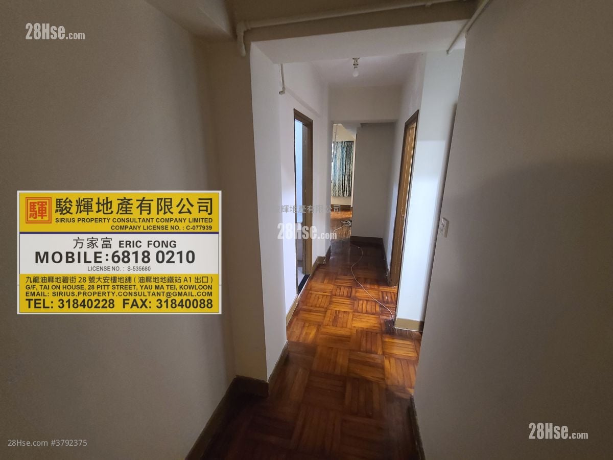 耀基大楼 租盘 4 房 , 1 浴室 800 平方尺