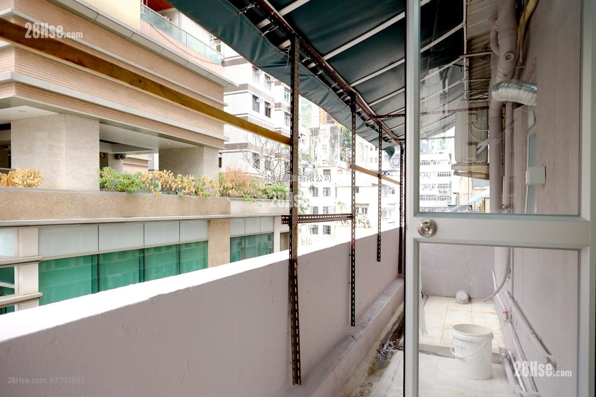 露台: 嘉宁大厦 租盘 2 房 , 1 浴室 368 平方尺