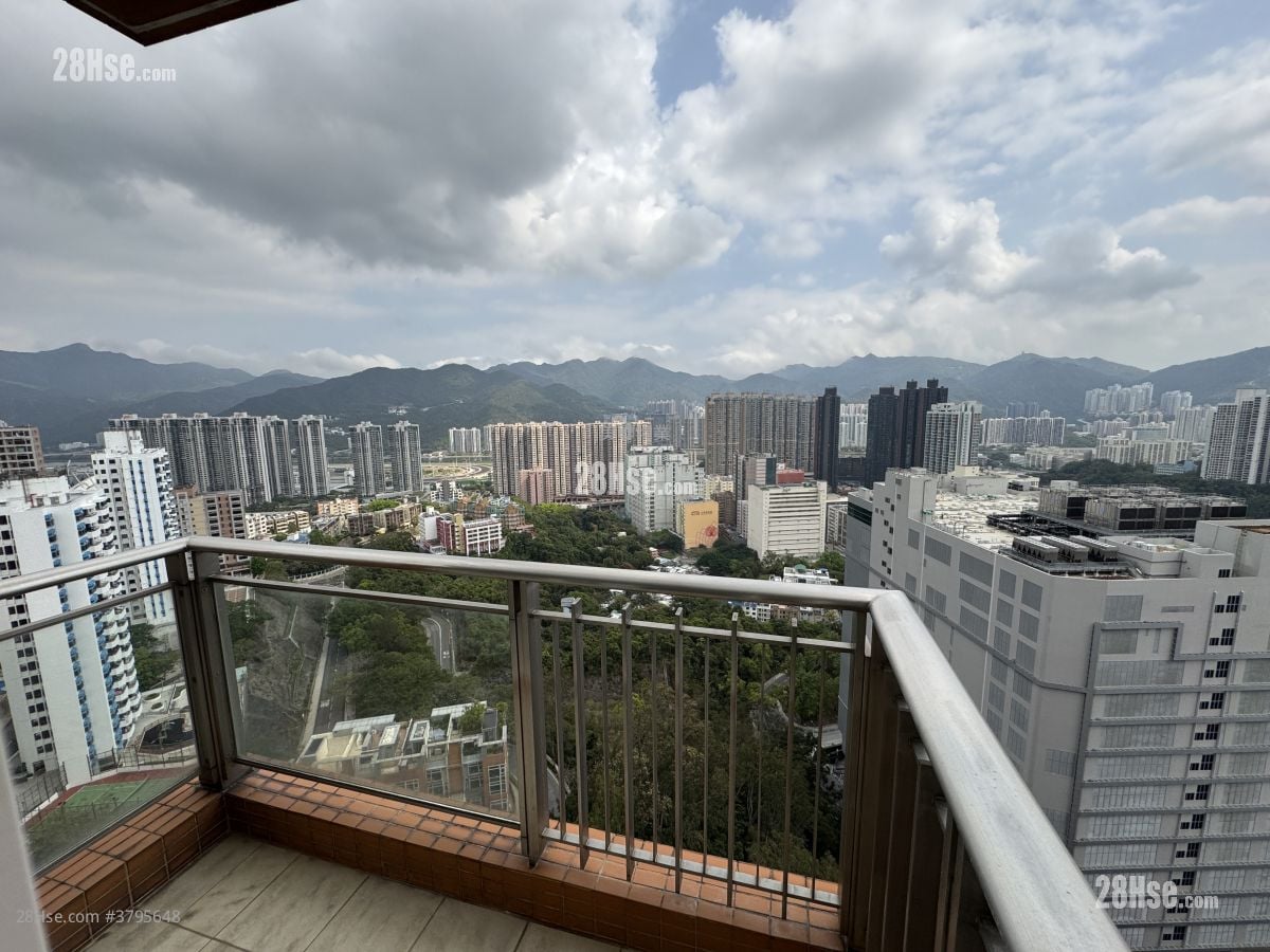 露台: 晋名峰 租盘 2 房 , 1 浴室 568 平方尺