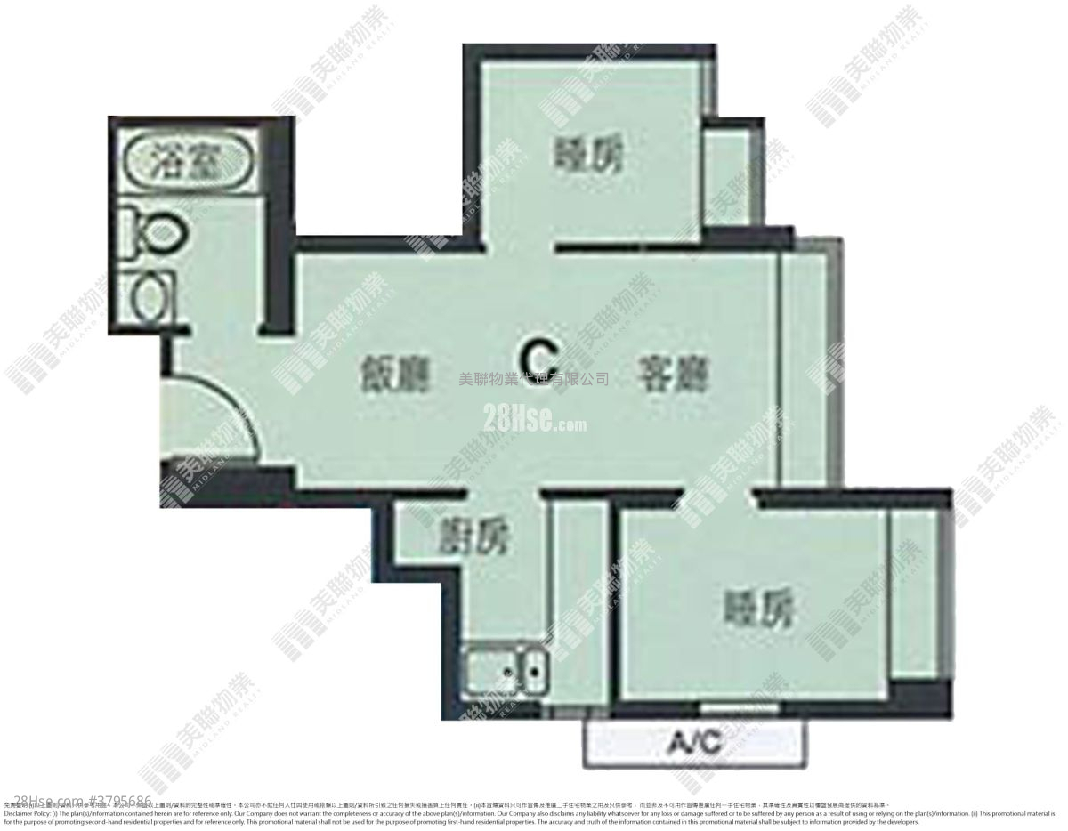 Park Central Sell 2 Bedrooms , 1 Bathroom 406 ft²