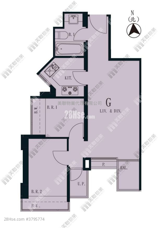 The Beaumount Sell 2 Bedrooms , 1 Bathroom 498 ft²