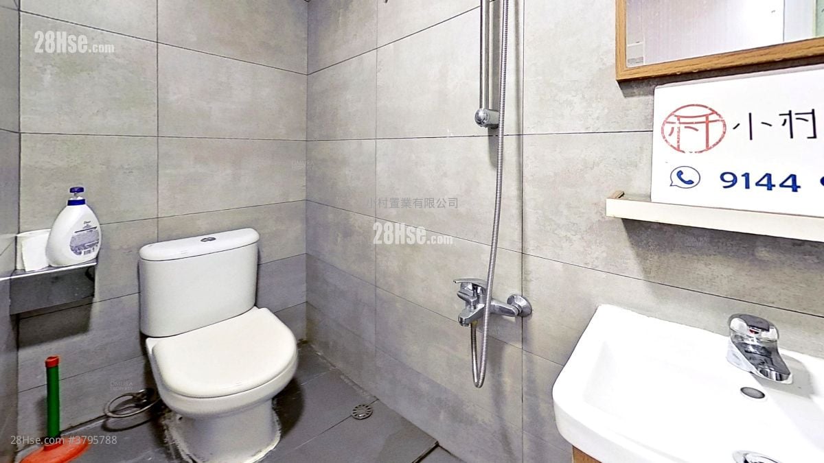 bathroom: Woon Yin Building Rental Studio , 1 Bathroom 150 ft²