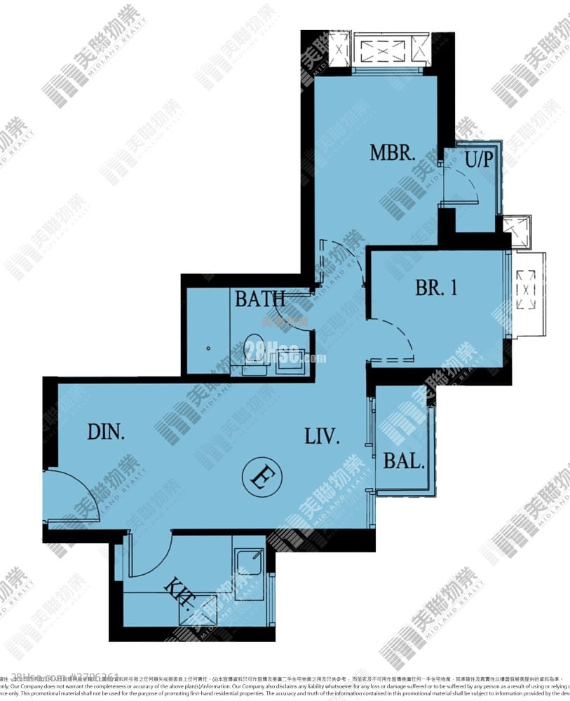晋海 售盘 2 房 , 1 浴室 495 平方尺