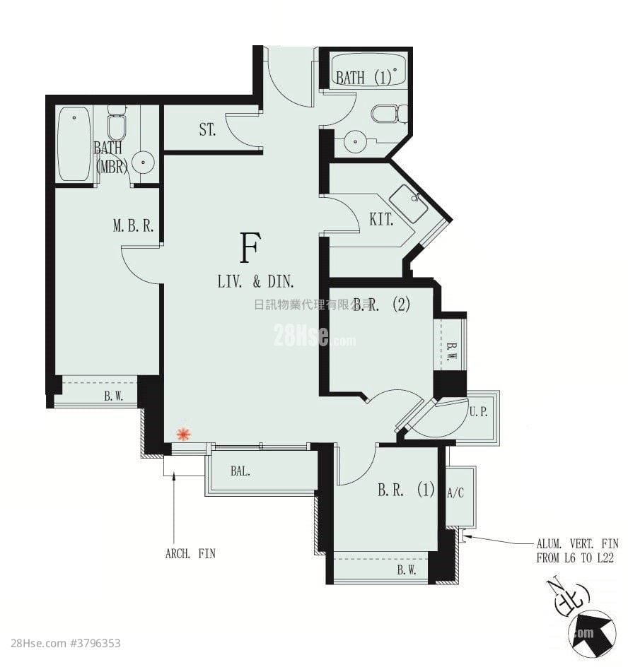City Point Sell 3 Bedrooms , 2 Bathrooms 662 ft²