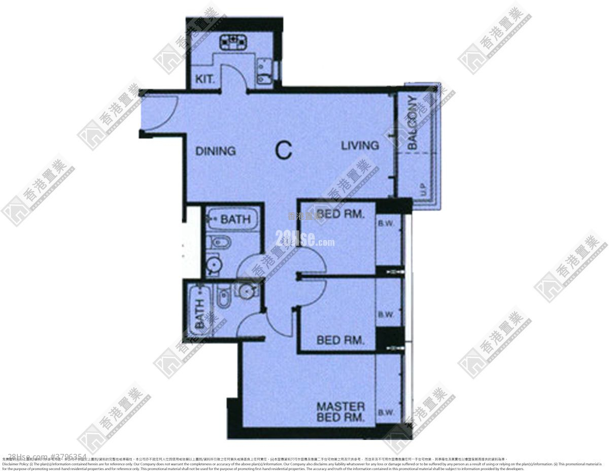 Metro Town Sell 3 Bedrooms , 2 Bathrooms 629 ft²