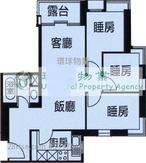 泓都 售盘 3 房 , 1 浴室 619 平方尺