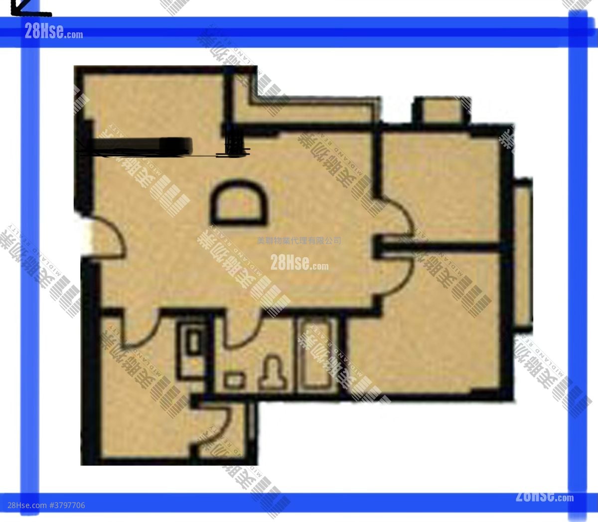 太古城 售盘 2 房 , 1 浴室 489 平方尺