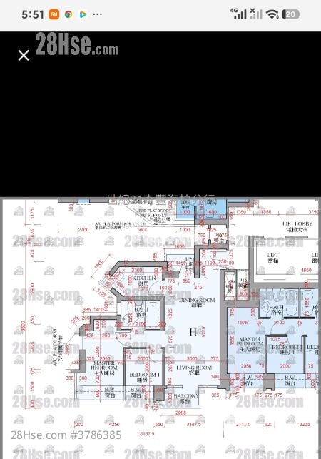 银湖天峰 租盘 2 房 , 1 浴室 572 平方尺