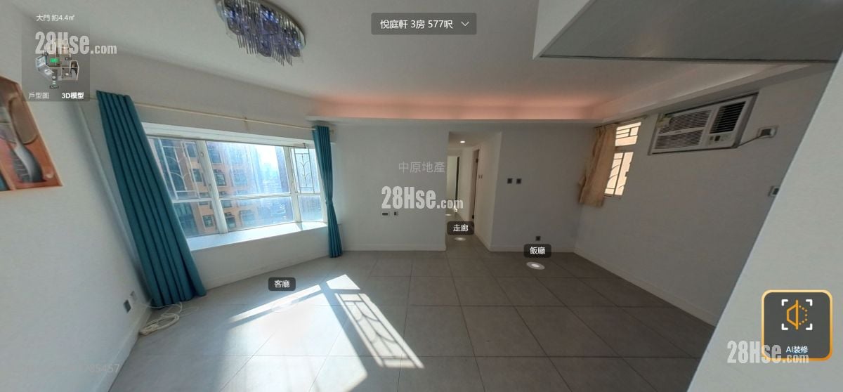 悦庭轩 售盘 3 房 , 2 浴室 577 平方尺