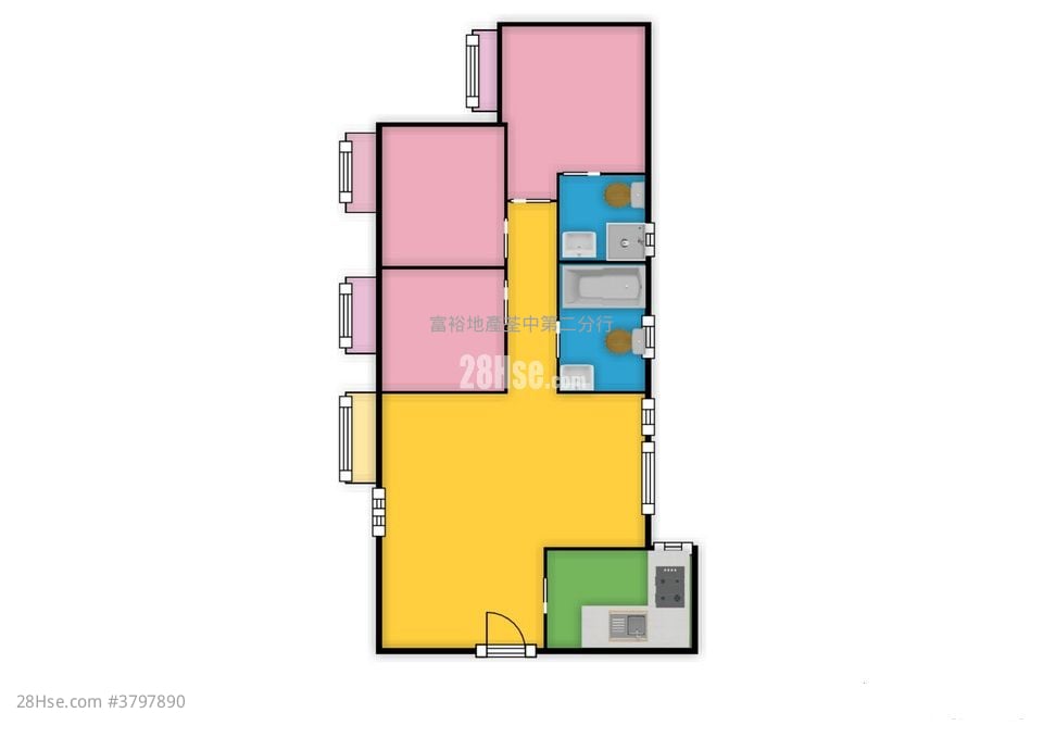 Tsuen King Garden Sell 3 Bedrooms 577 ft²