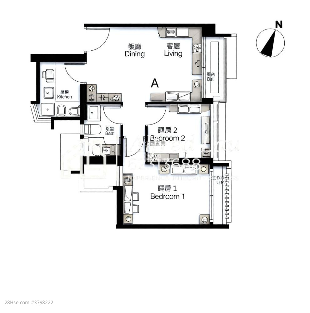 Madera Garden Rental 2 Bedrooms , 1 Bathroom 465 ft²
