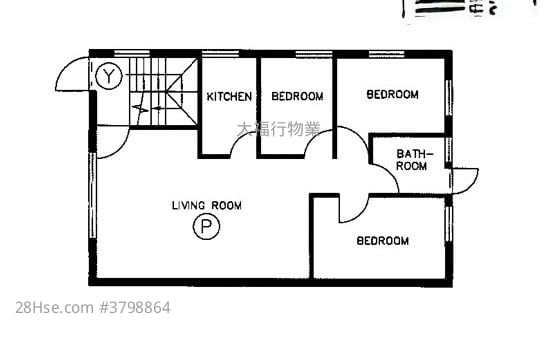曾大屋新村 租盘 3 房 , 1 浴室