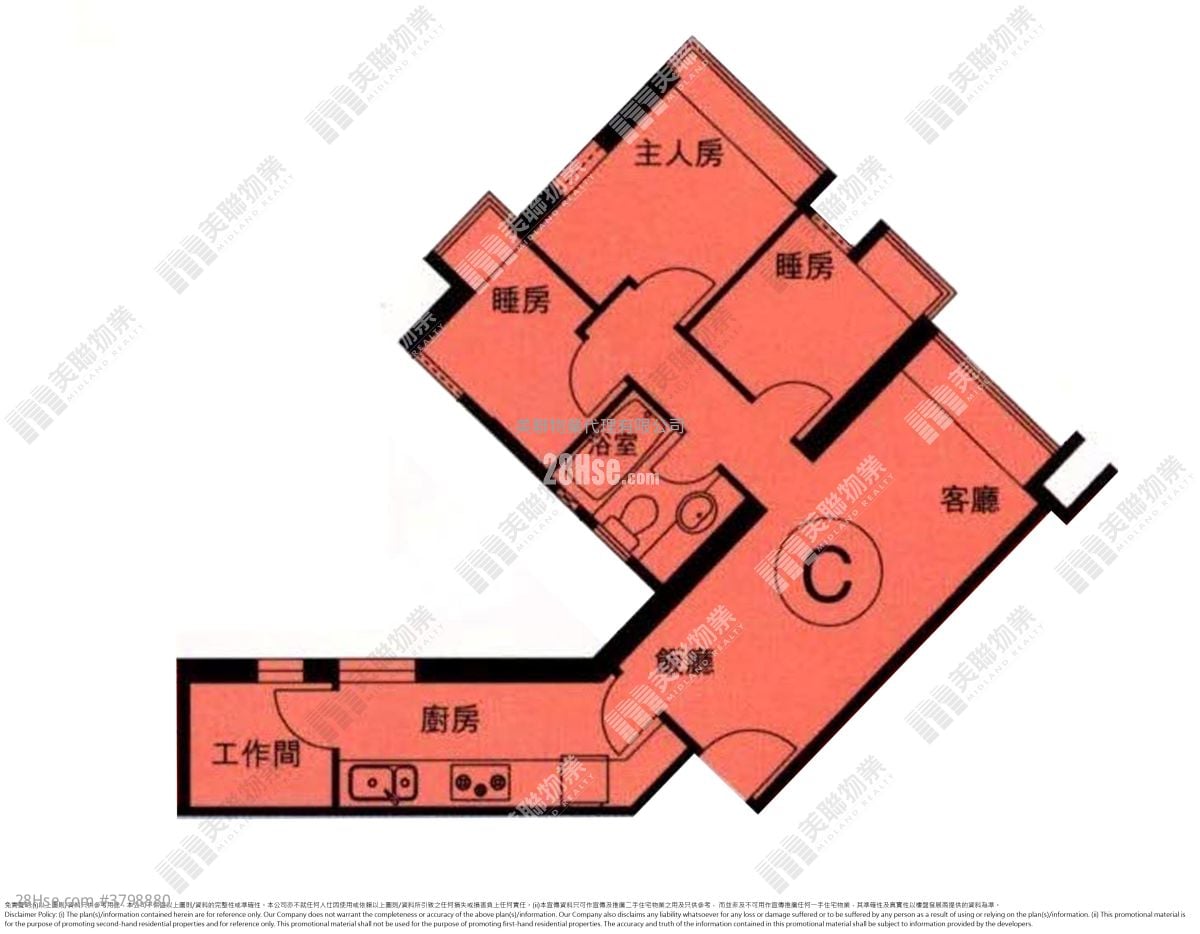 Tseung Kwan O Plaza Sell 3 Bedrooms , 1 Bathroom 544 ft²