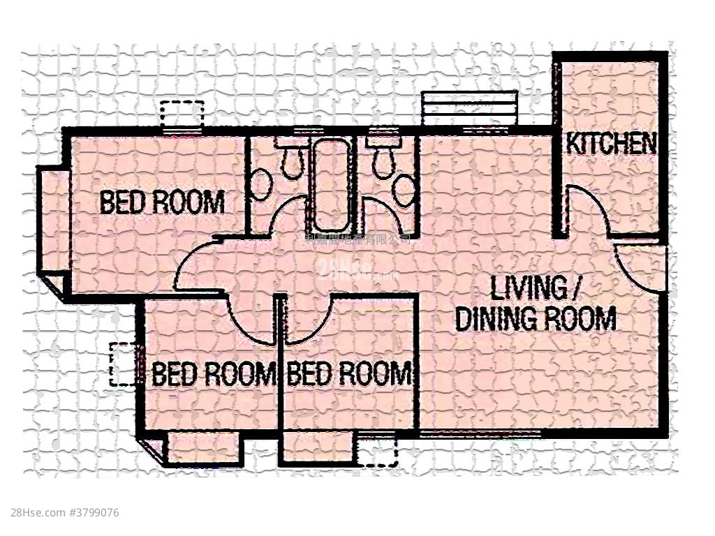 Heng Fa Chuen Sell 3 Bedrooms , 2 Bathrooms 643 ft²