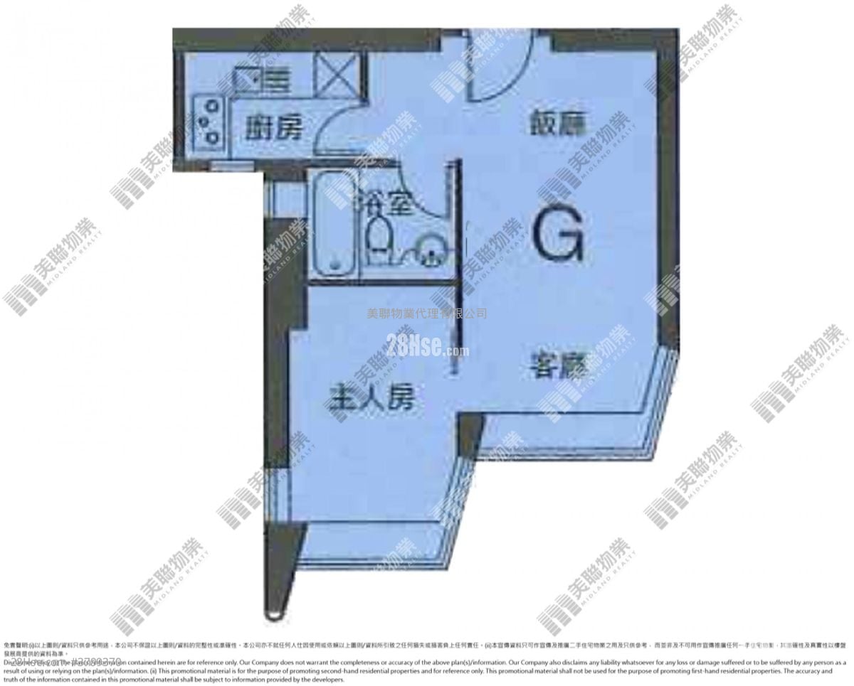蓝天海岸 售盘 1 房 , 1 浴室 388 平方尺