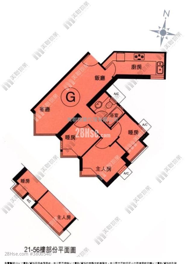 将军澳广场 售盘 3 房 , 1 浴室 538 平方尺