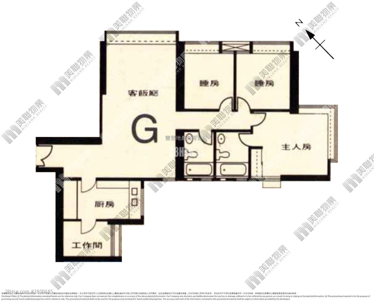 雍景台 租盘 1,119 平方尺