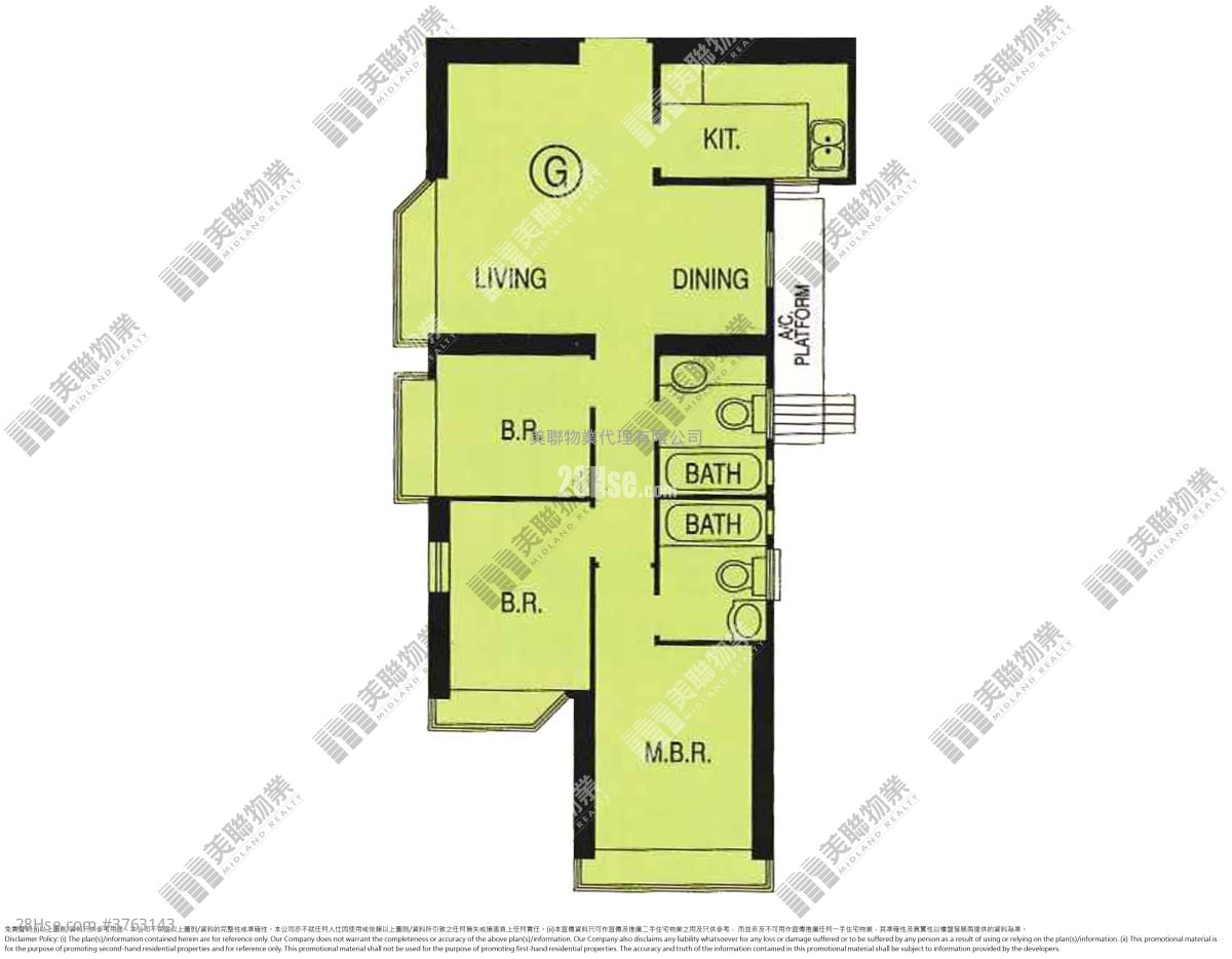 The Metro City Sell 3 Bedrooms , 2 Bathrooms 626 ft²