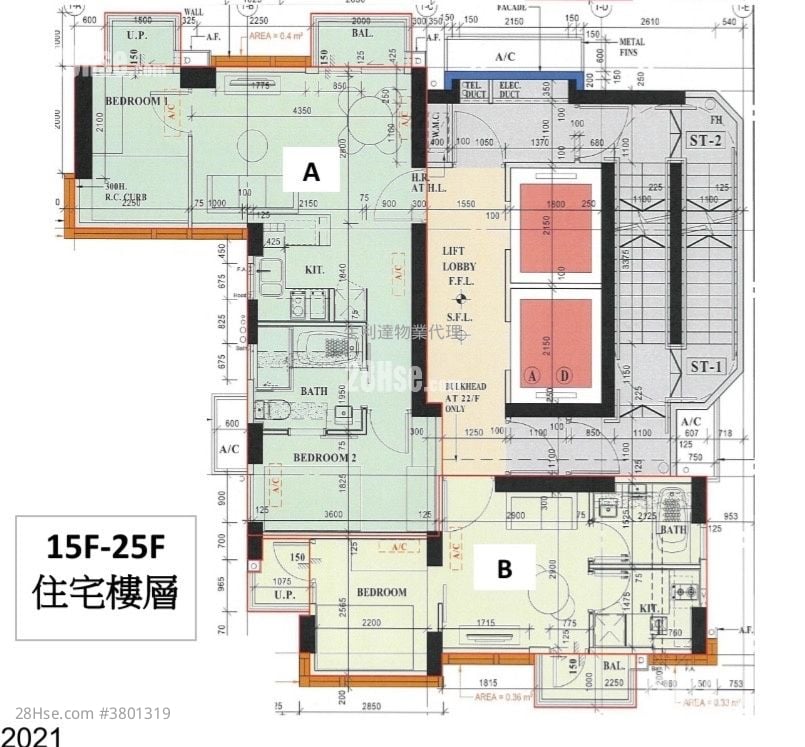 高山18 租盘 1 房 , 1 浴室 318 平方尺