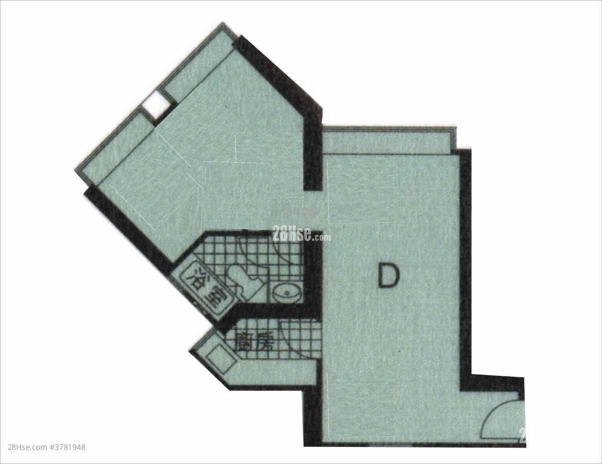 高逸华轩 租盘 1 房 , 1 浴室 521 平方尺