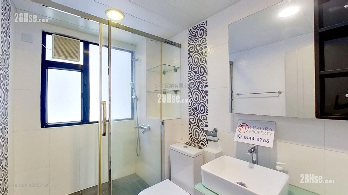 浴室: 謝斐道182號 租盤 1 房 , 1 浴室 436 平方呎