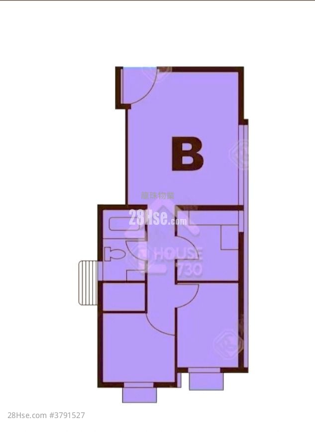 富康花园 售盘 2 房 , 1 浴室 484 平方尺