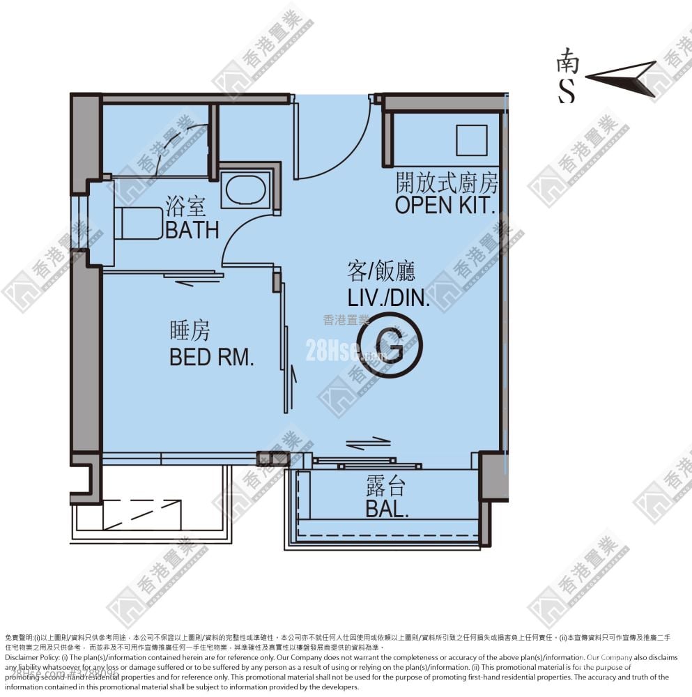 利奥坊壹隅 租盘 1 房 , 1 浴室 255 平方尺