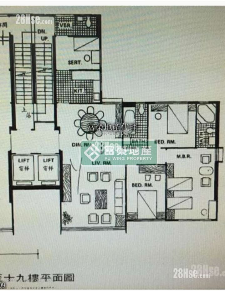 年丰楼 售盘 3 房 , 2 浴室 995 平方尺