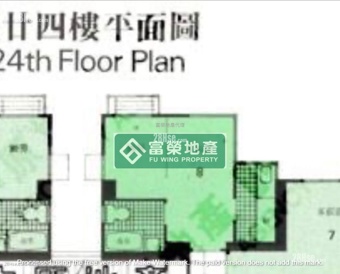 富达大厦 售盘 开放式间隔 , 1 浴室 222 平方尺