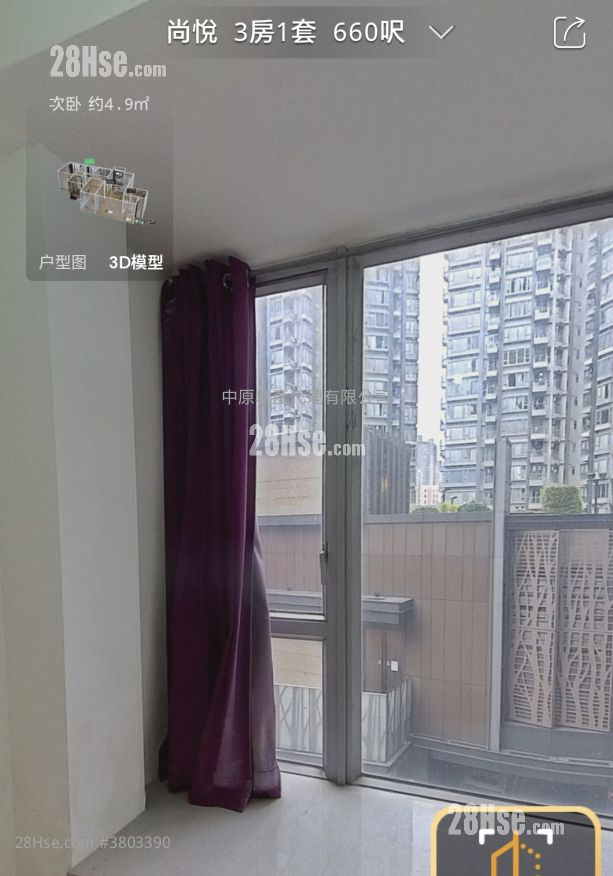 尚悦 售盘 3 房 , 2 浴室 660 平方尺