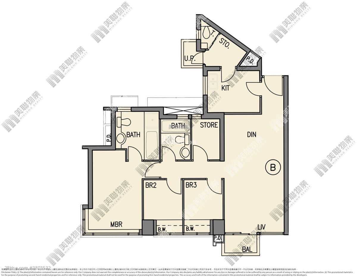 The Wings Rental 3 Bedrooms , 2 Bathrooms 892 ft²