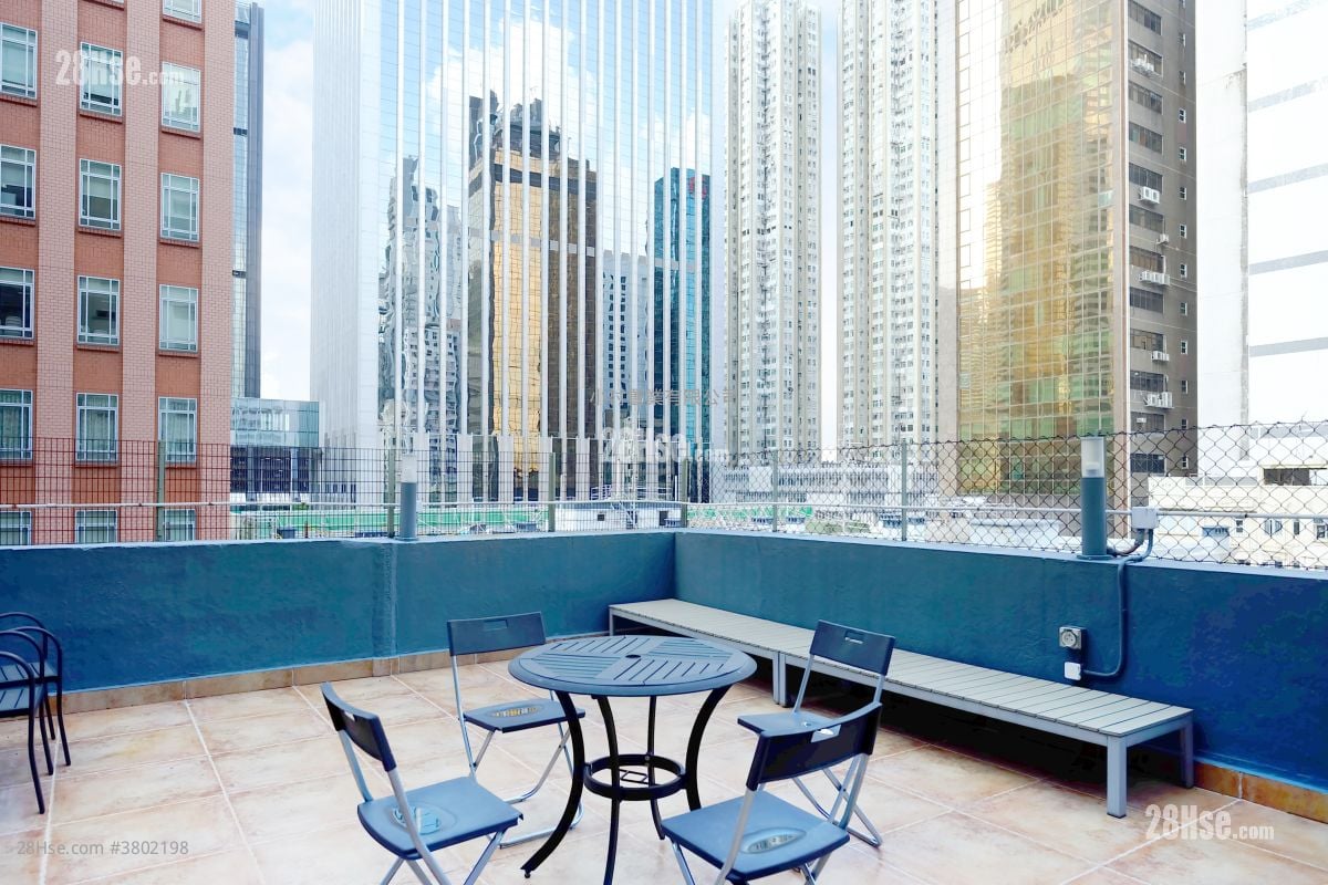 天台: 謝斐道182號 租盤 1 房 , 1 浴室 436 平方呎