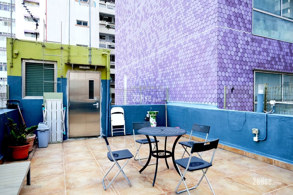 天台: 謝斐道182號 租盤 1 房 , 1 浴室 436 平方呎