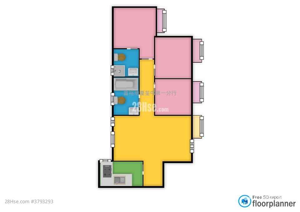 Tsuen King Garden Rental 3 Bedrooms 551 ft²