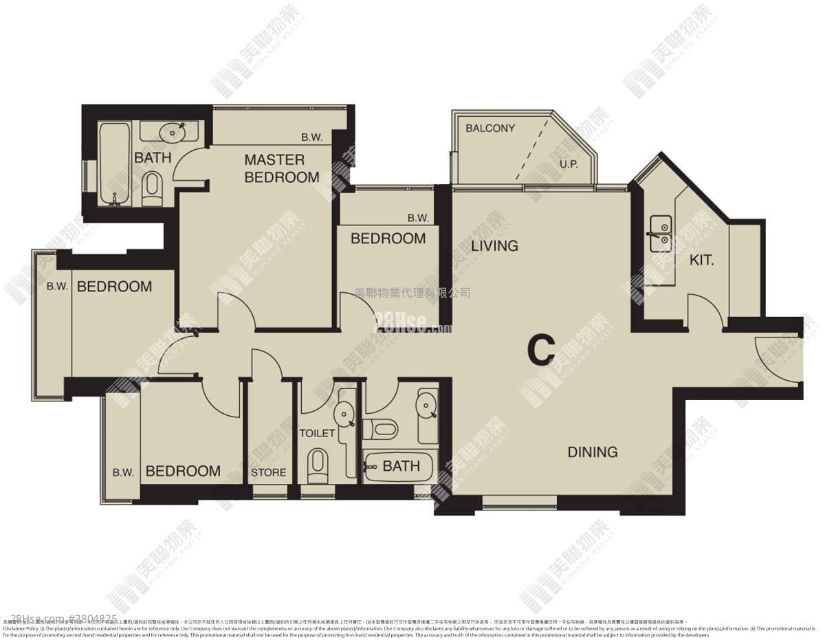 领凯 售盘 4 房 1,002 平方尺
