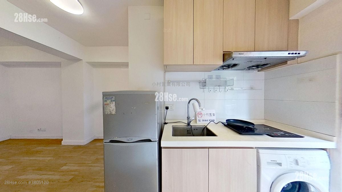 厨房: 有馀楼 租盘 2 房 , 1 浴室 337 平方尺