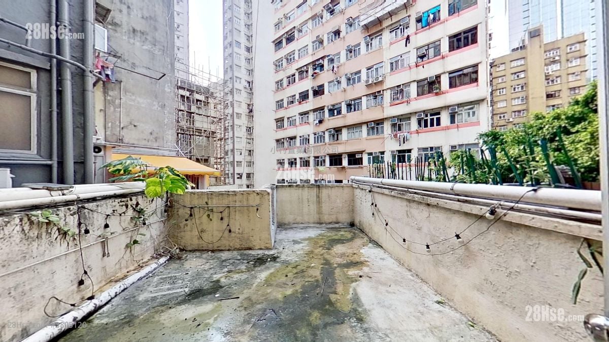 露台: 有馀楼 租盘 2 房 , 1 浴室 337 平方尺