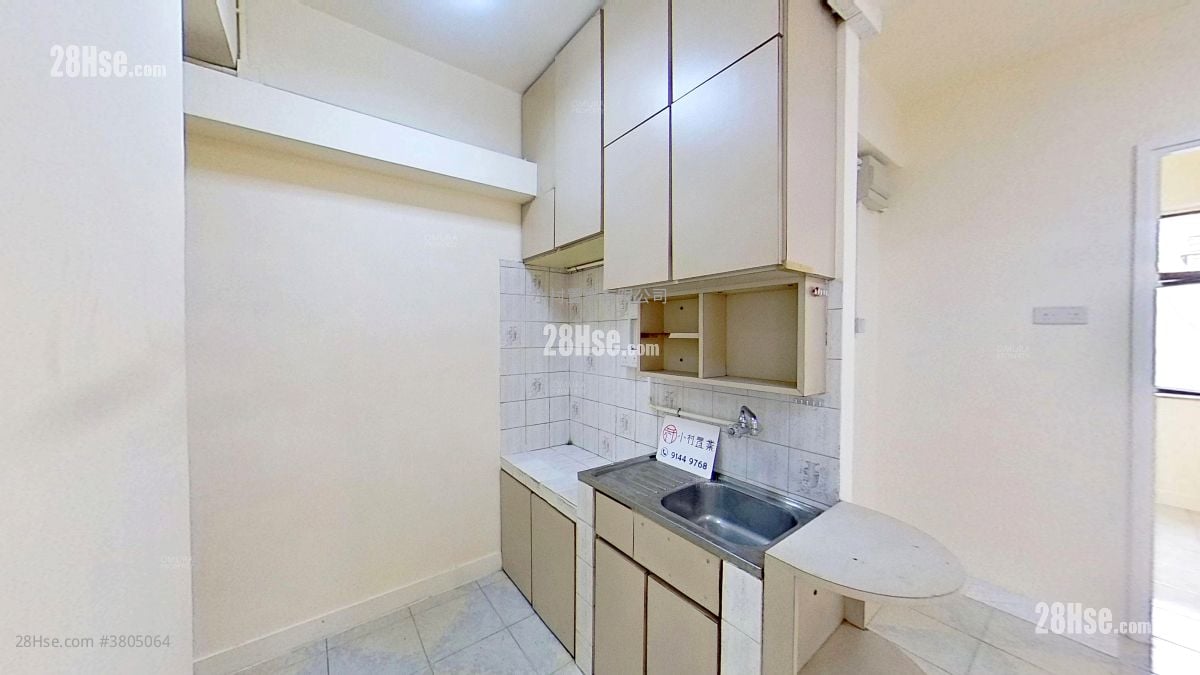 厨房: 水街45-47号 租盘 3 房 , 1 浴室 351 平方尺