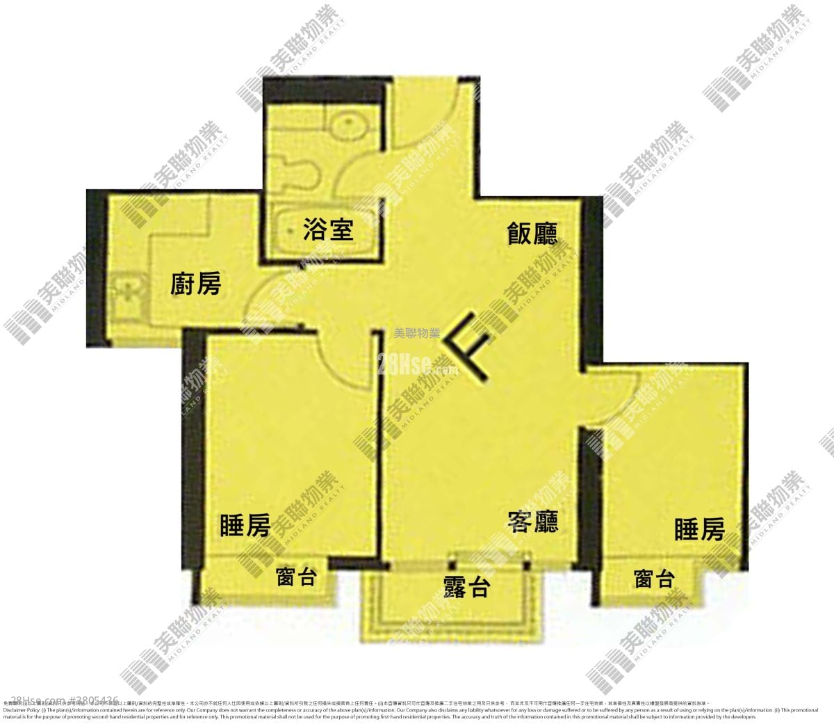 映湾园 售盘 2 房 , 1 浴室 495 平方尺